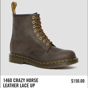 Dr. Martens 1460 Crazy Horse Leather Lace Up boots